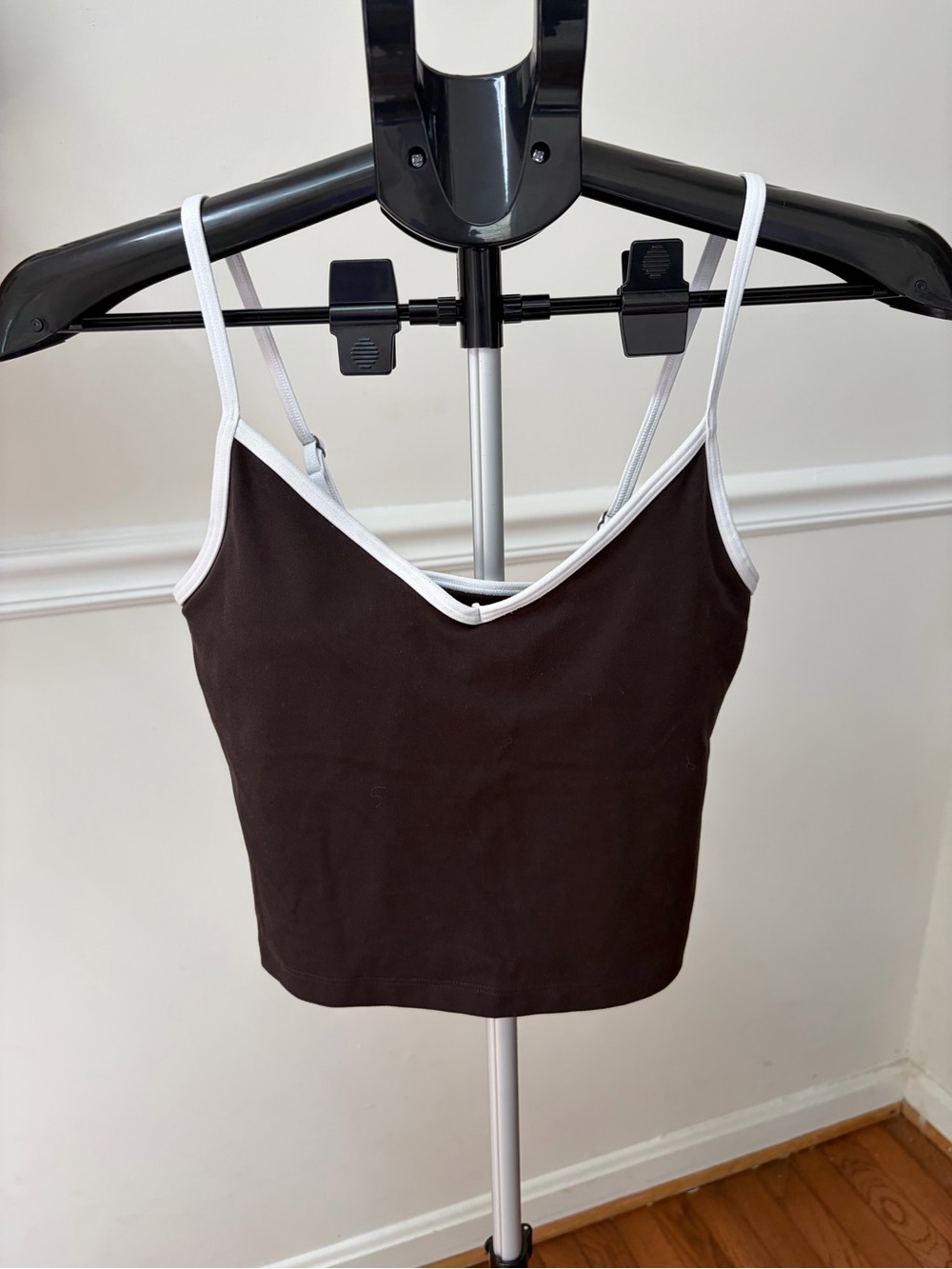 Gilly Hicks Brown V-Neck Camisole with White Trim